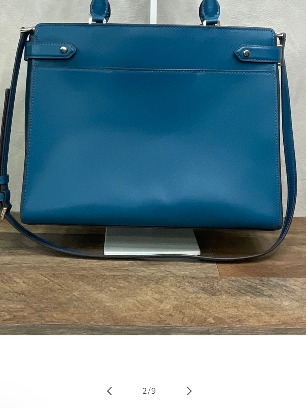 KATE SPADE Purse New York Teal Leather Satchel Bag - Picture 3 of 10